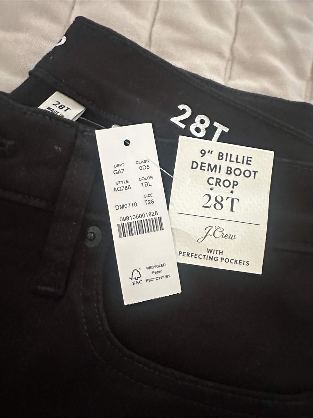 J. Crew 9” Billie Demi Boot Crop 28T